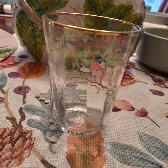 Anthropologie Inslee Fariss Twelve Days of Christmas Menagerie Juice Glass NEW - Picture 4 of 4